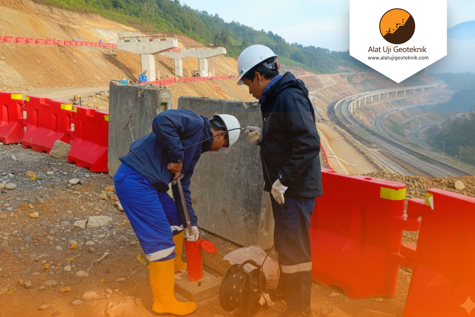 Instrument pemantauan deformasi lateral pada lereng