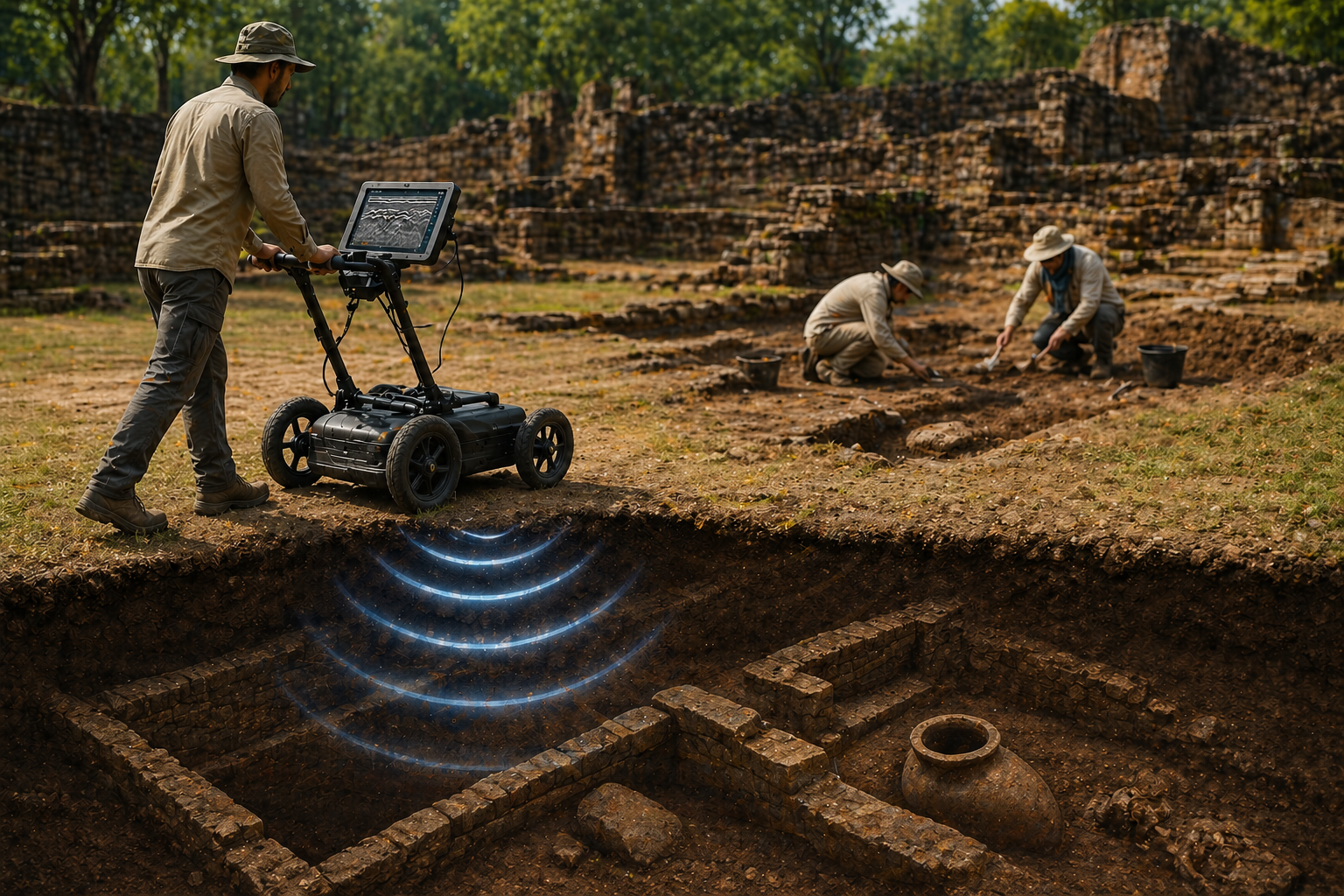 Georadar Eksplorasi Arkeologi 