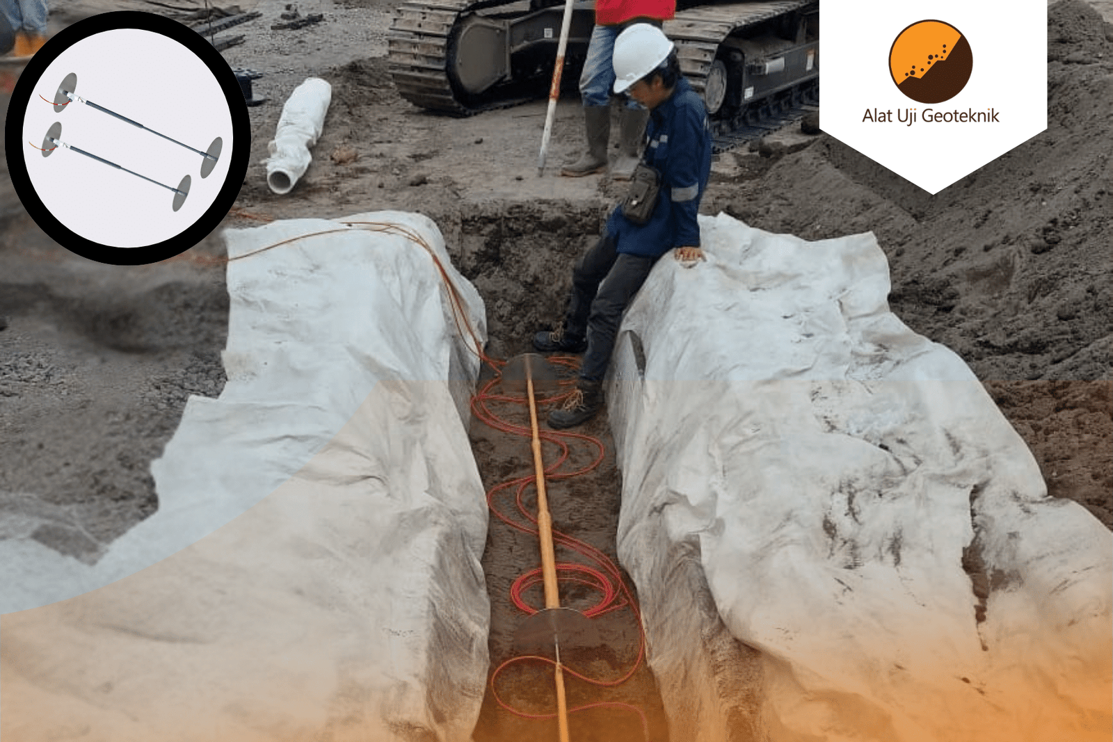 Instalasi Vibrating Wire Soil Extensometer